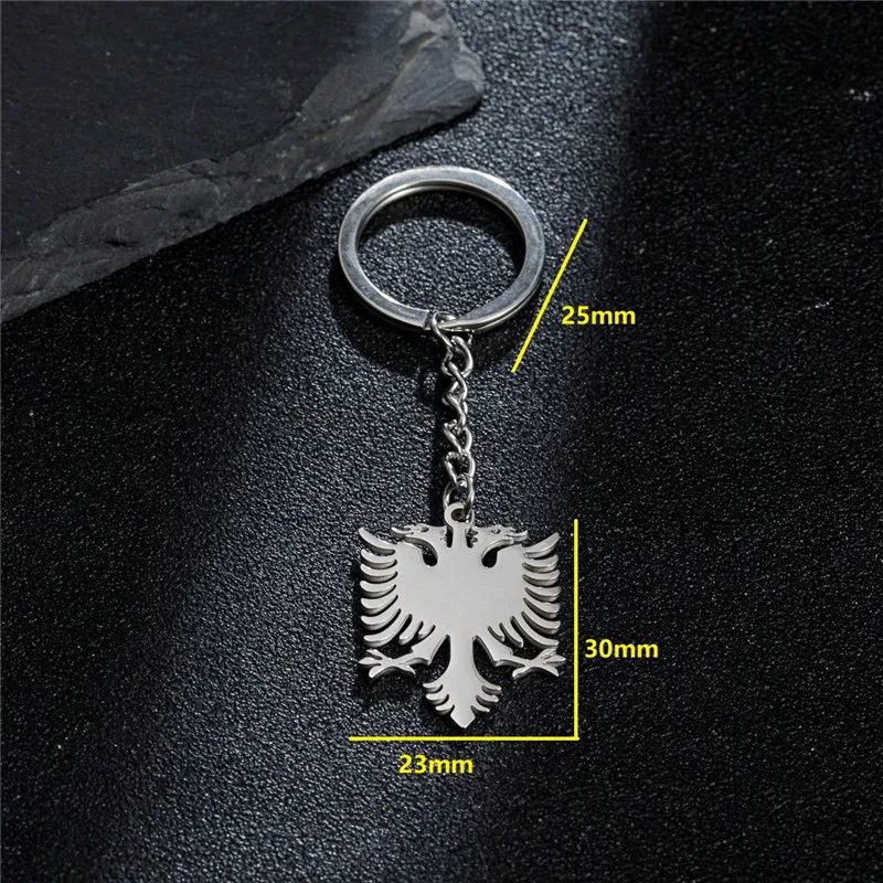 Fashion Stainless Steel Animal Metal Keychain Retro Owl Butterfly Cat Key Chains for Women Albanian Eagle Car Key Ring Jewelry