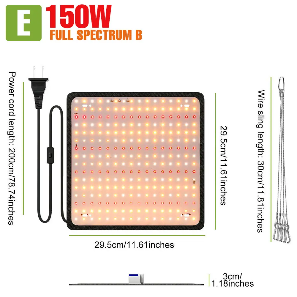 150W LED Volledige Spectrum Kweeklampen Quantum Board Teelt Lamp US/EU Plug Voor Indoor Bloem Kas Tent tomaat Groenten