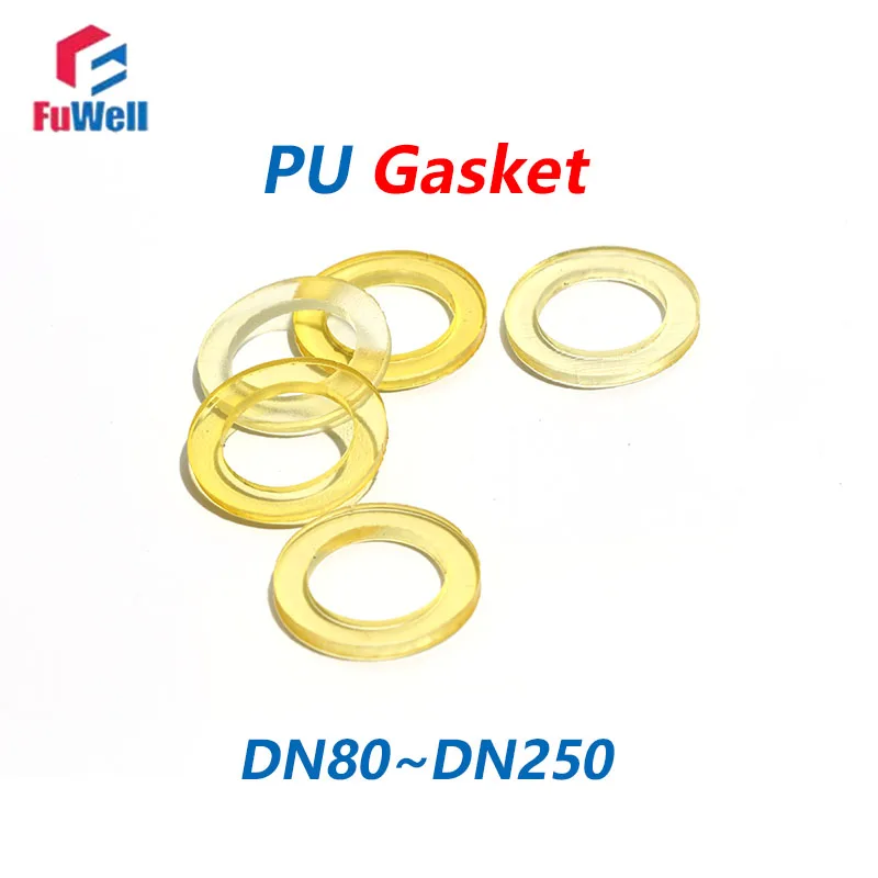 

Fuwell 2pcs PVC External Teeth Direct Flange PU Gasket Impact Resistant Polyurethane Sealing Cow Tendon Flat Gaskets Industrial