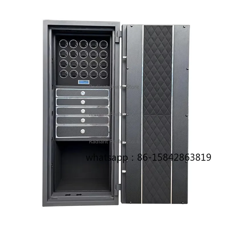 China Leather Jewelry Storage Safe Box Motor Watchmaker Cabinet Automatic Watch Winder Box for Home