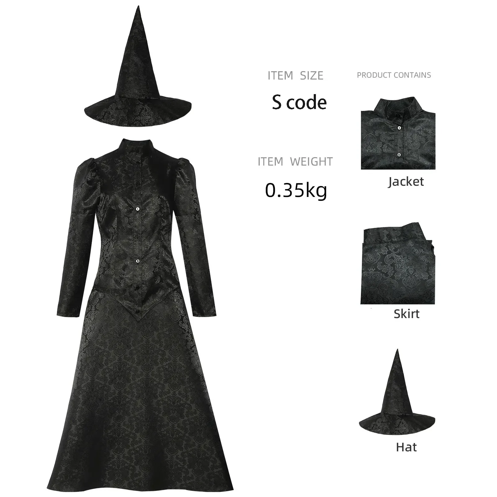 Cosplay de Sorcière Magique pour Halloween, Spectacles sur Scène, avec le Sorcier 600 Evba, Nouvelle Collection 2025
