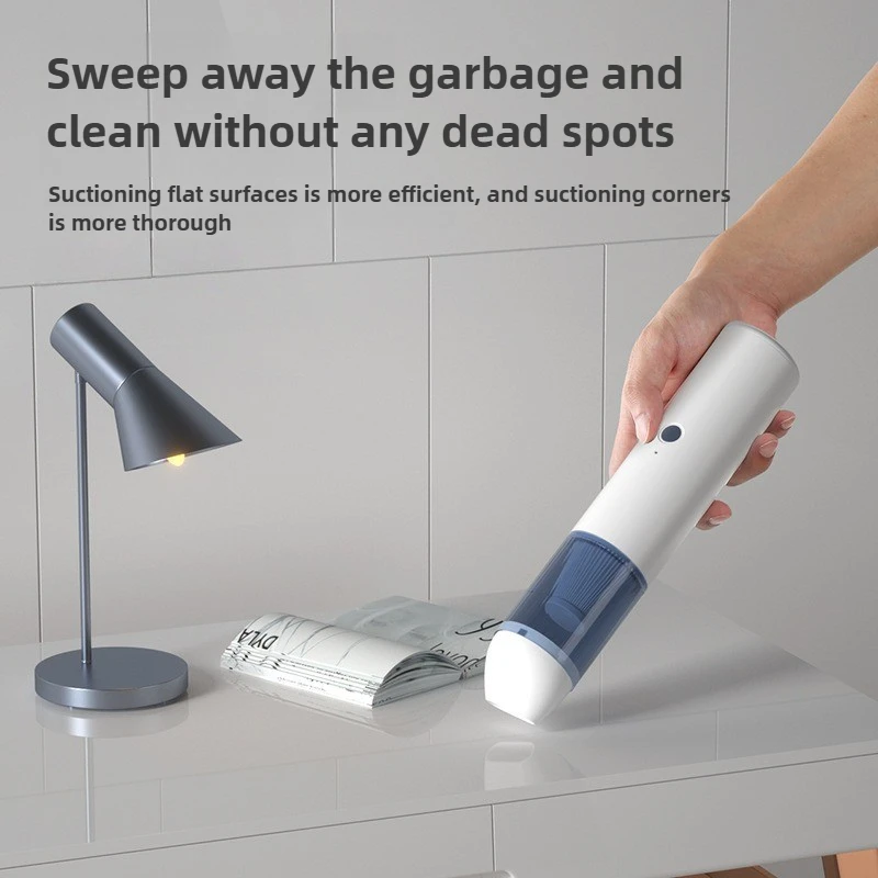 مكنسة كهربائية جديدة صغيرة محمولة باليد للشحن اللاسلكي للسيارة لسطح المكتب المنزلي