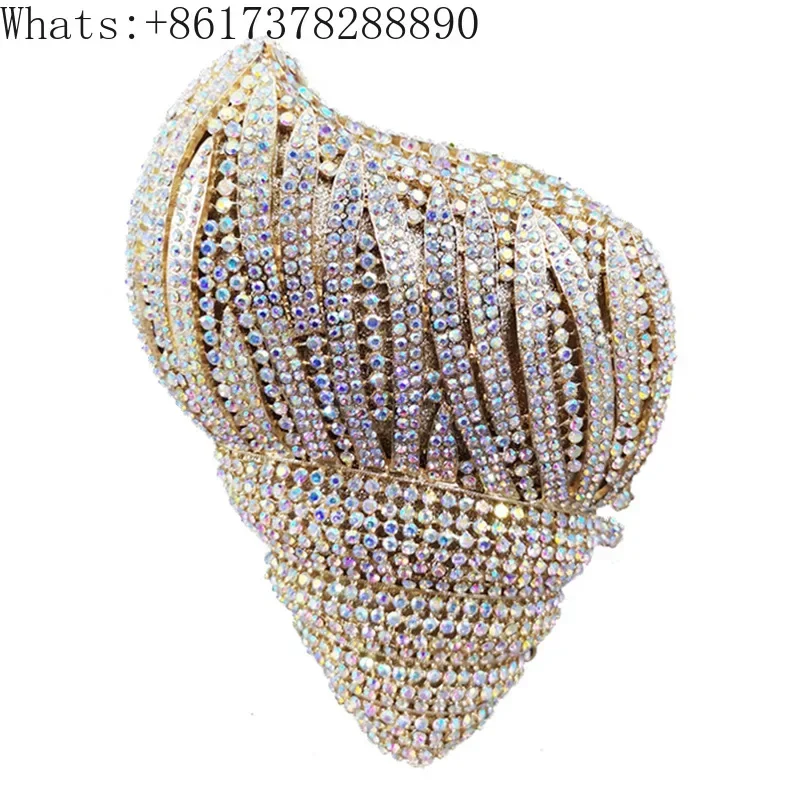 2024 New Dinner Bag Ocean Series: Conch Women's Bag Fashion rhinestone Handheld Bag Evening Bags