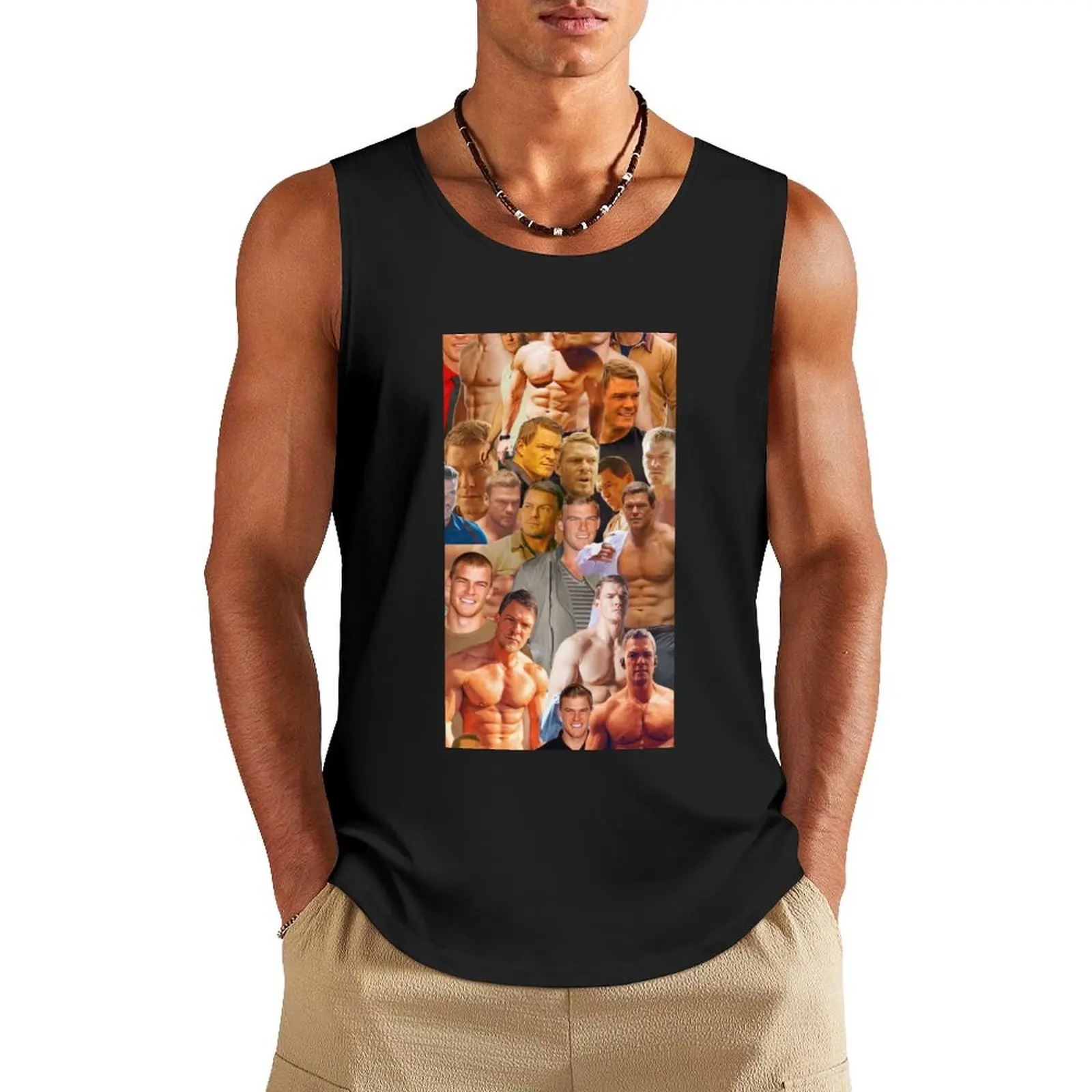 

Collage of Alan Tank Top Men's vest t-shirts for Men's gym
