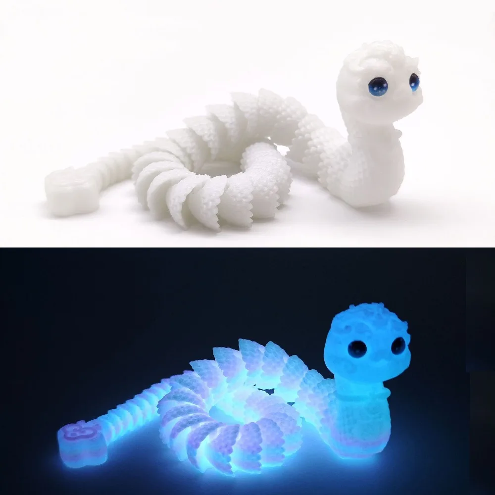 

Simulated Eye 3D Printed Snake Snake Baby Sparkling 3D Printed Diceratops Snake Laser Flexible 3D Articulated Snake Toys
