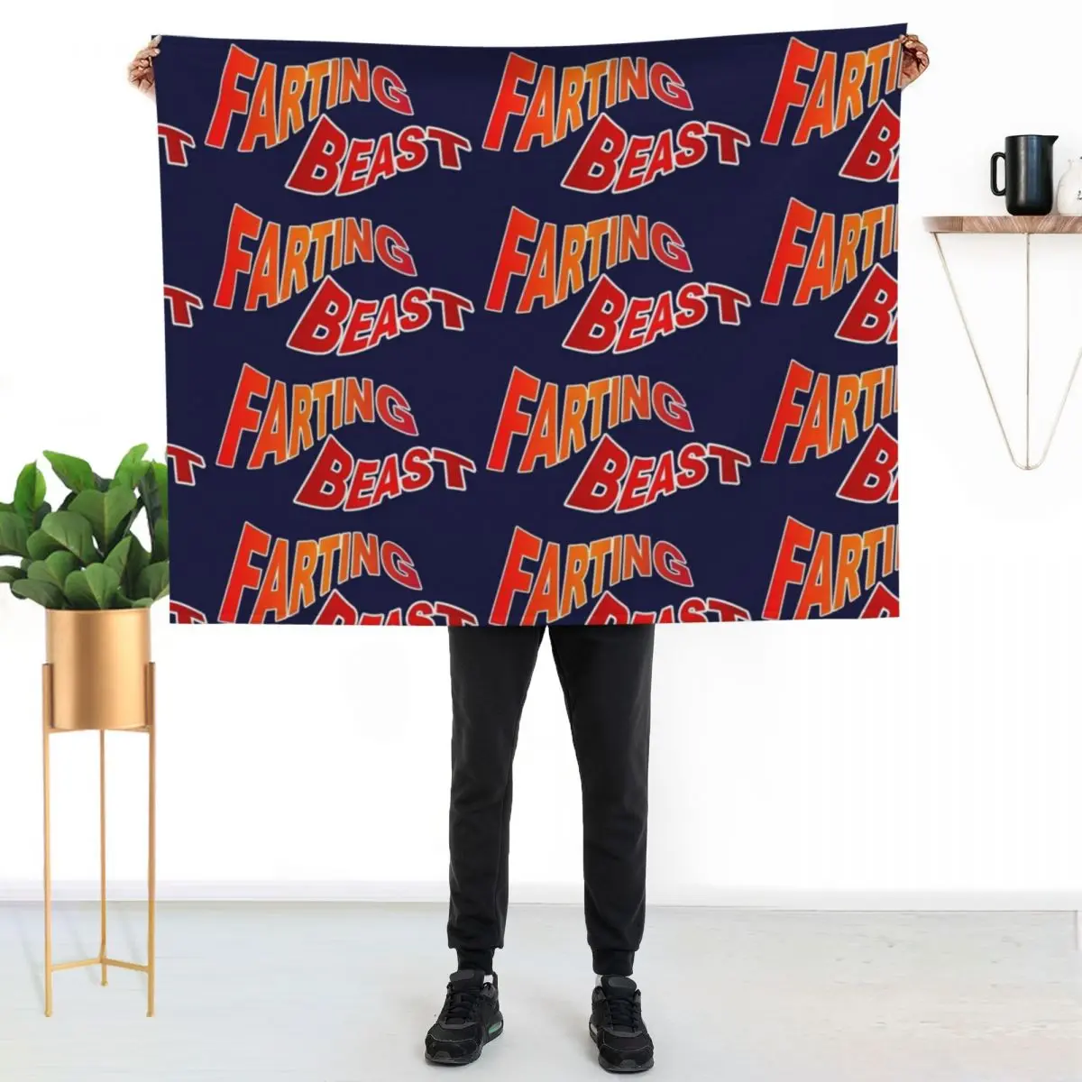 Farting Beast Throw Blanket Sofa Quilt Luxury Brand Fashion Sofas Sofa Cute Plaid Bed Fashionable Blankets