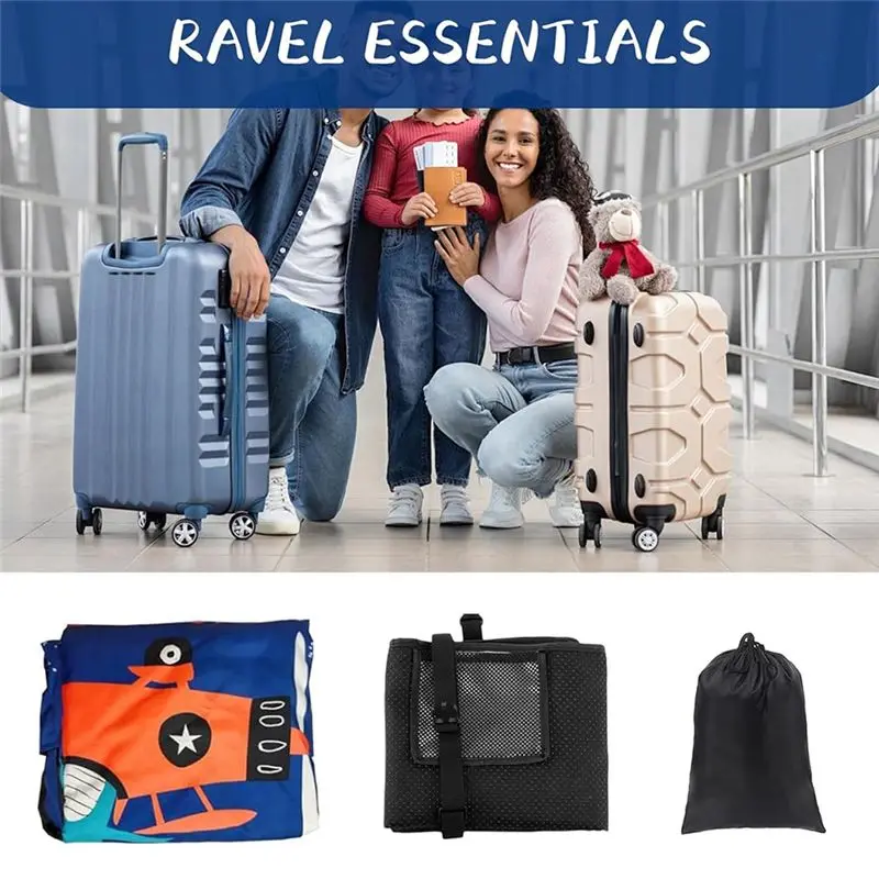 سرير طائرة للأطفال الصغار، سرير طائرة للأطفال مع لحاف للأطفال، سرير طائرة آمن ومريح للأطفال الصغار، موسع مقعد بطابقين-AC17 #3