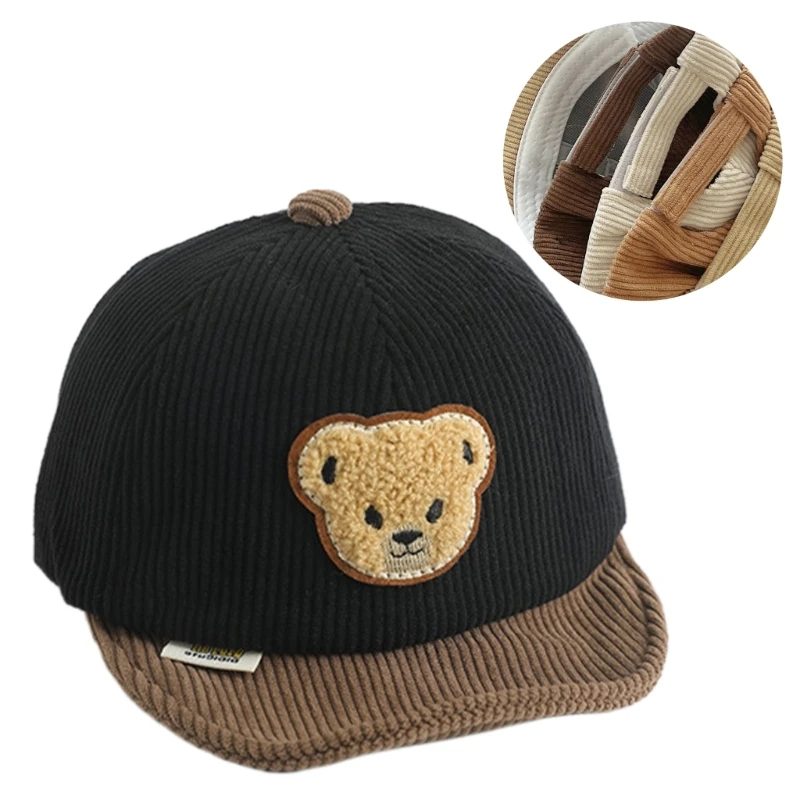 Cartoon Curved Brim Hat Baseball Hat Baby Peaked Cap Embroidered Bear Hat