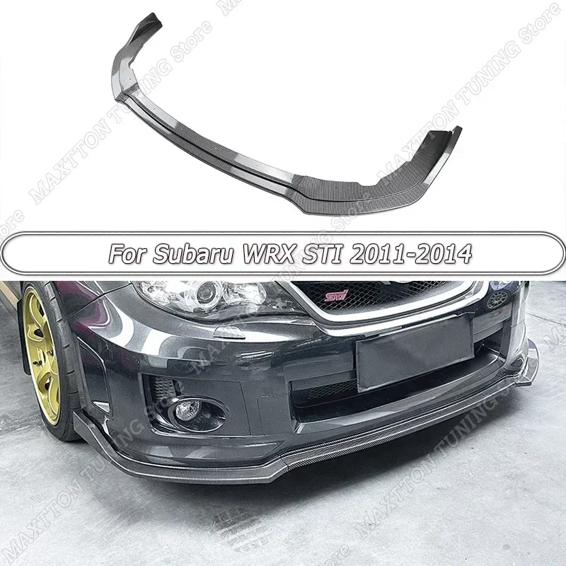 

Для Subaru WRX STI 2011 2012 2013 2014, передний бампер из АБС-пластика, спойлер, разделитель, диффузор, комплекты кузова, тюнинг, черный/углеродный вид