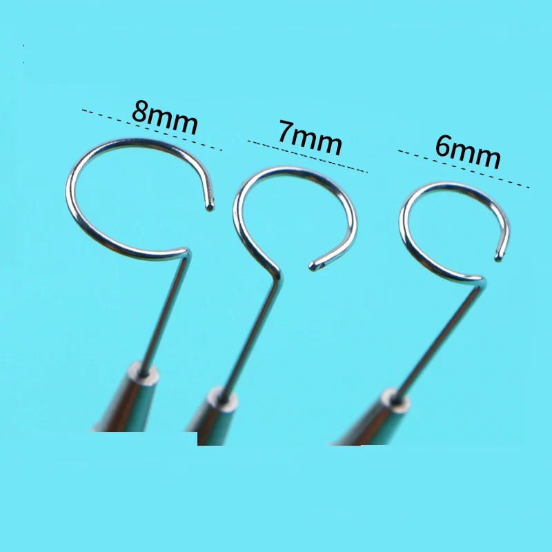 Ophthalmic pig tail probe microsurgical instrument stainless steel double head probe hook