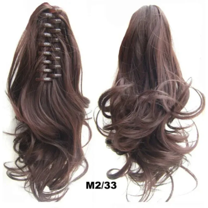 

Synthetic Heat Resistant Hair Wavy Claw Clip in Ponytail Hair Extensions 90g 35cm