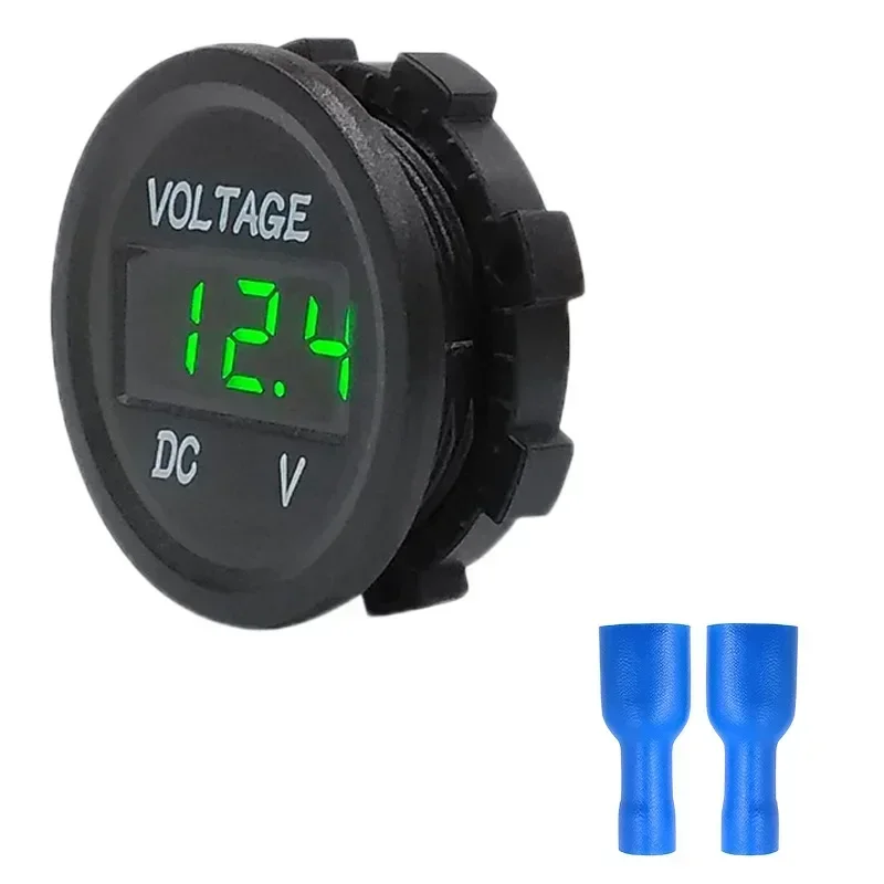 DC 5V-48V LED Panel Digital Voltage Voltmeter Meter Battery Capacity Display Volt with Touch ON/OFF Switch for Car Boat Marine