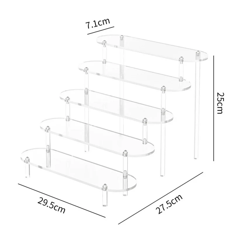 Klarer Acryl-Displayständer für Anime-Figuren, Cupcake-Regal, Organizer, Desserts, Halter, Juwelen, Display-Riser, Ständer, Parfümständer