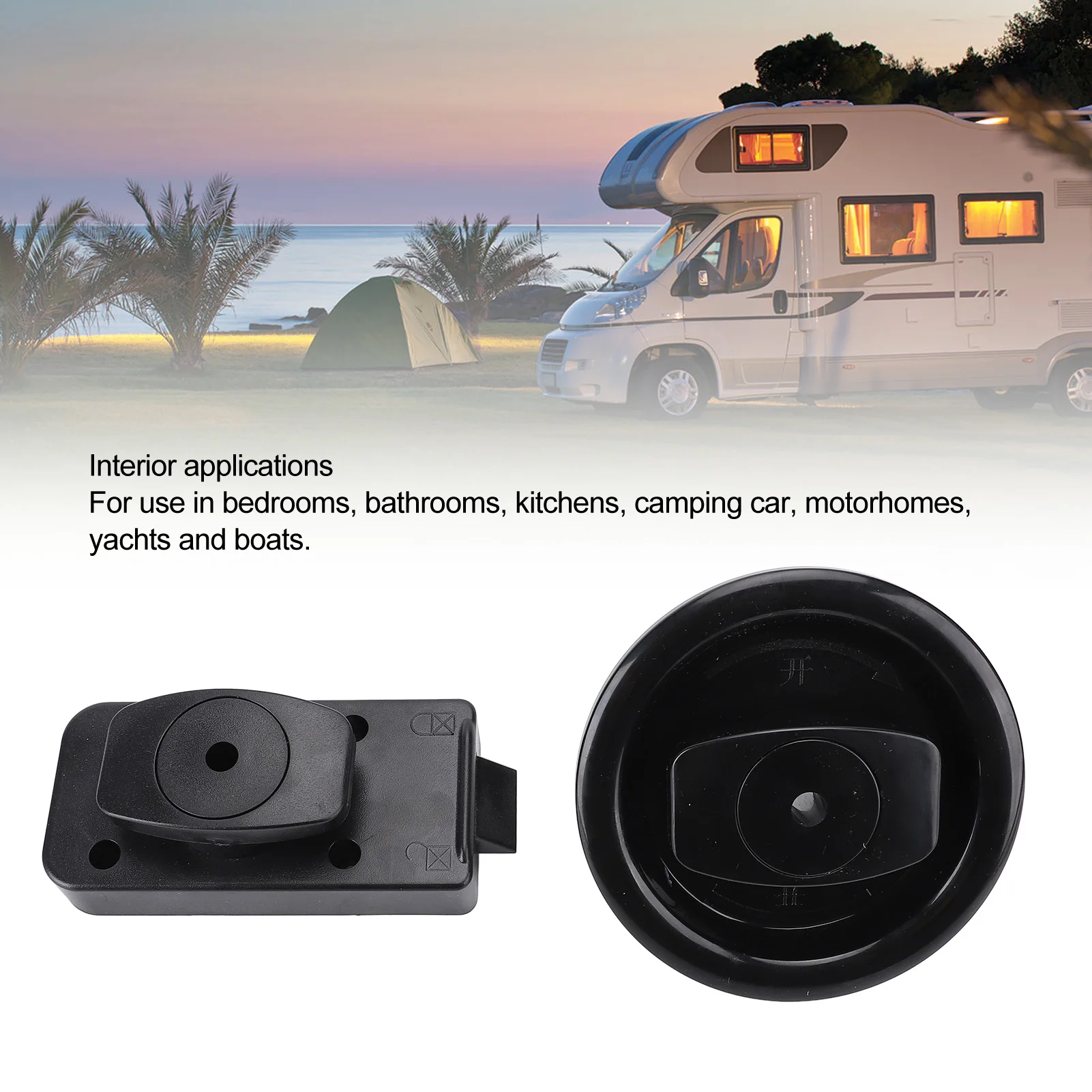 

Замок для двери унитаза на колесах, круглая жесткая вращающаяся дверная защелка из АБС-пластика для дома на колесах, кемпинга, автомобиля, прицепа, яхт, лодок