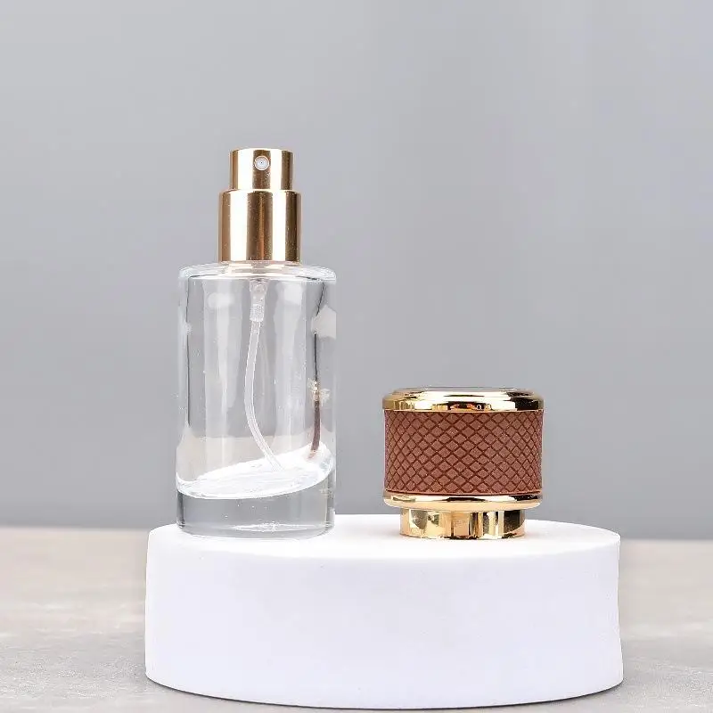 Leere Glas-Duftsprayflasche 20ml mit Schraubverschluss aus Leder, feiner Nebel, nachfüllbarer Parfümbehälter für Reisen – Detail 11