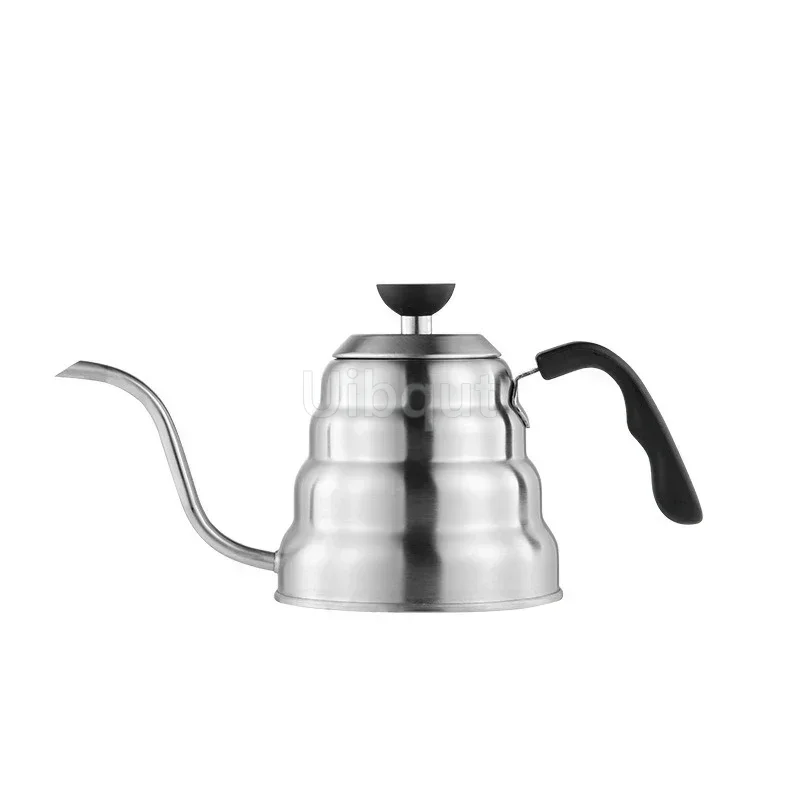إبريق قهوة مخمر يدويًا 304 من الفولاذ المقاوم للصدأ وعاء ناعم الفم مرشح بالتنقيط غلاية طويلة منقار غلاية الماء الساخن وعاء معلق على الأذن على شكل سحابة