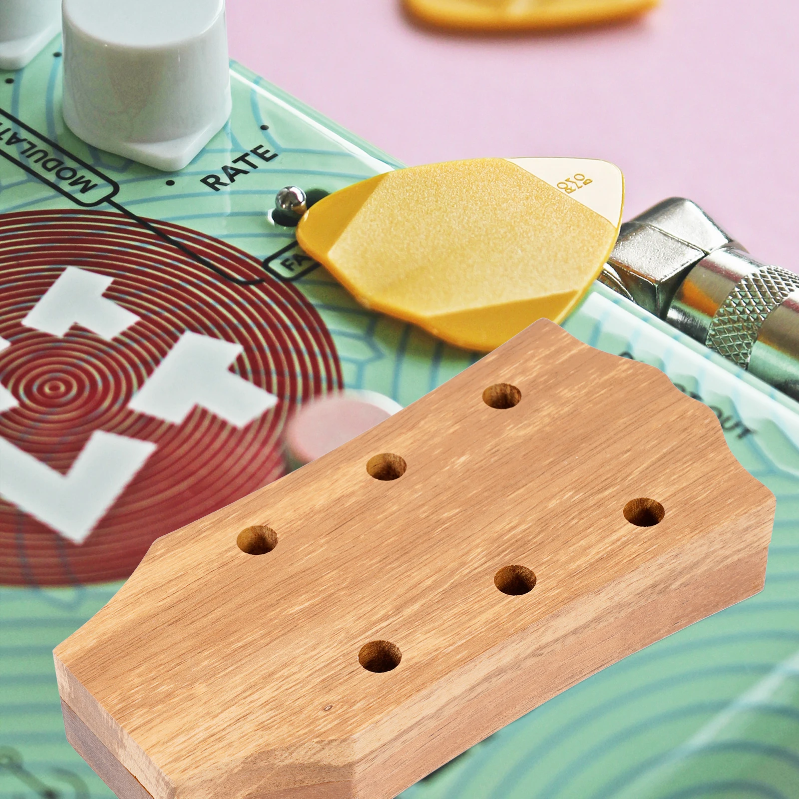 

Wooden Guitar Lightweight Portable Storage Case Natural Wood Texture Guitar Parts Accessories Musical Instruments
