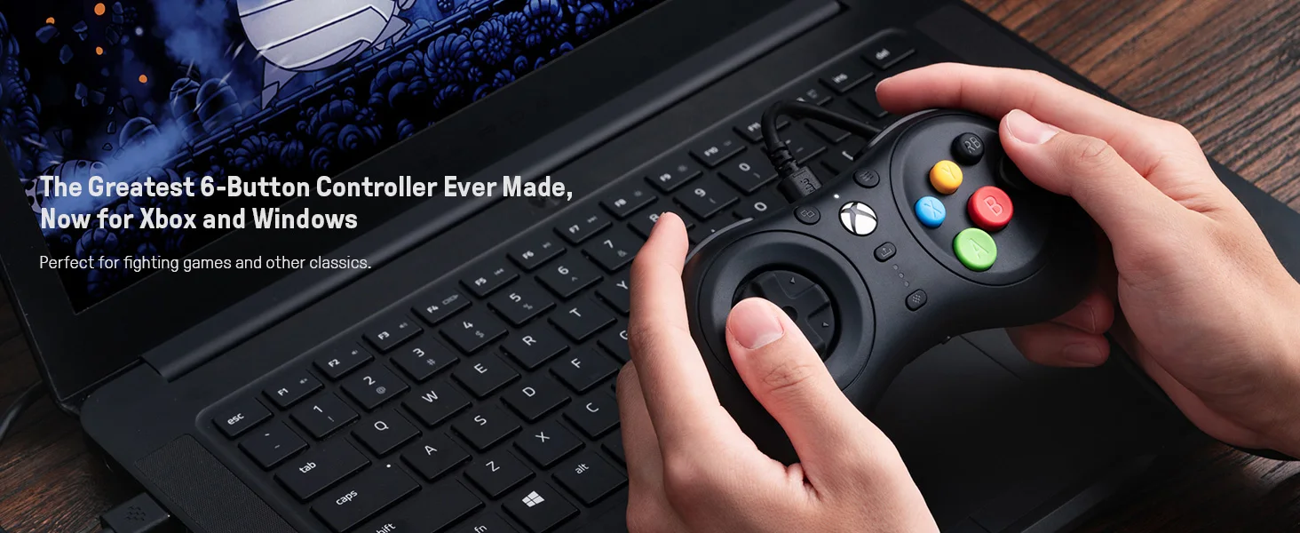 Gamepad für Xbox Series X, S, Xbox One 8BitDo Kabelgebundener Controller für PC Windows 10 USB-Gamepad Xbox Offiziell Lizenziertes 8BitDo M30 – Detail 4