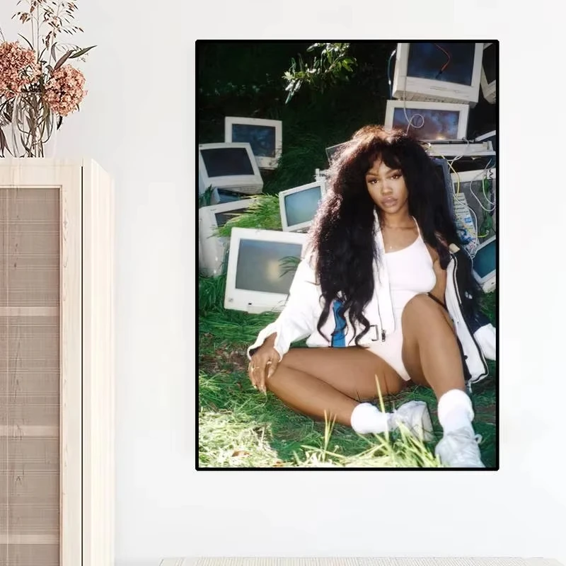 ملصق SZA SOS للمغني ، لوحة جدارية ، غرفة نوم وغرفة معيشة ، ملصق صغير