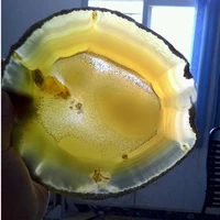 12-20CM Bule Crystal AGATE SLAB Geode Slice Mineral Coaster Healing Reiki Decoration 6