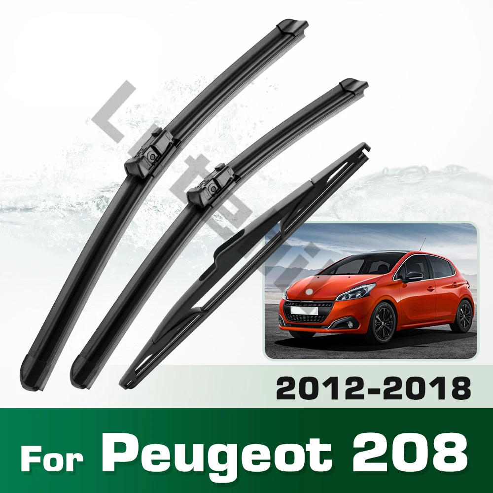 Wischer lhd Scheiben wischer blätter vorne und hinten für Peugeot 208 2012-2018 Windschutz scheibe Scheiben bürsten 26 "16" 14"