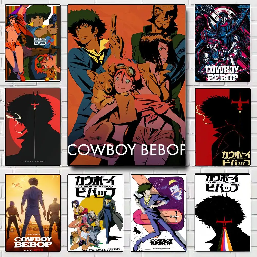 Anime Cowboy Bebop Poster Modern Wall Art for Bedroom Living Room Cafe Bar Aesthetic Home Decor Gift