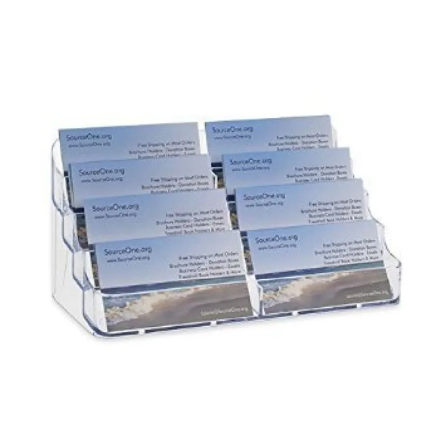 

Настольный держатель для визиток из прозрачного акрила на 8 карманов