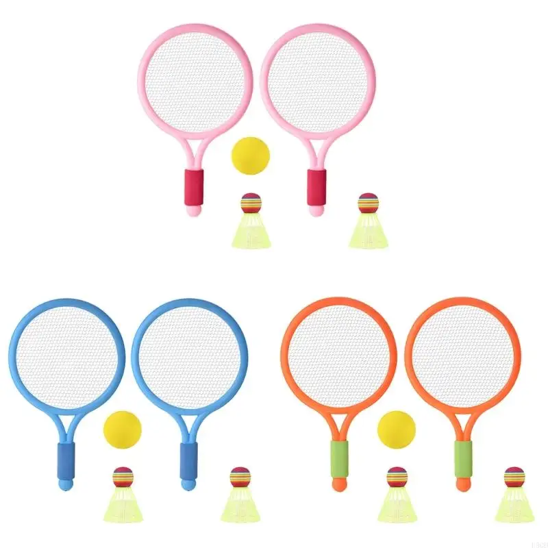 

Kid Tennis Racket Set Kids Badminton Racquet с 2 пенистыми мячами 2 Badmintons D5QD