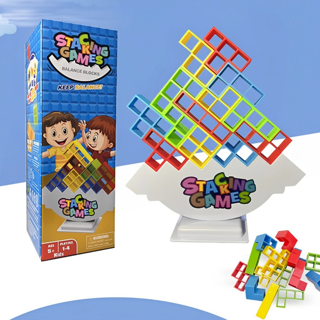 

Fun Balance Stacking Building Blocks Dinosaur Tetris Design Educational Puzzle Board Game For Kids Adults Family Party Gifts