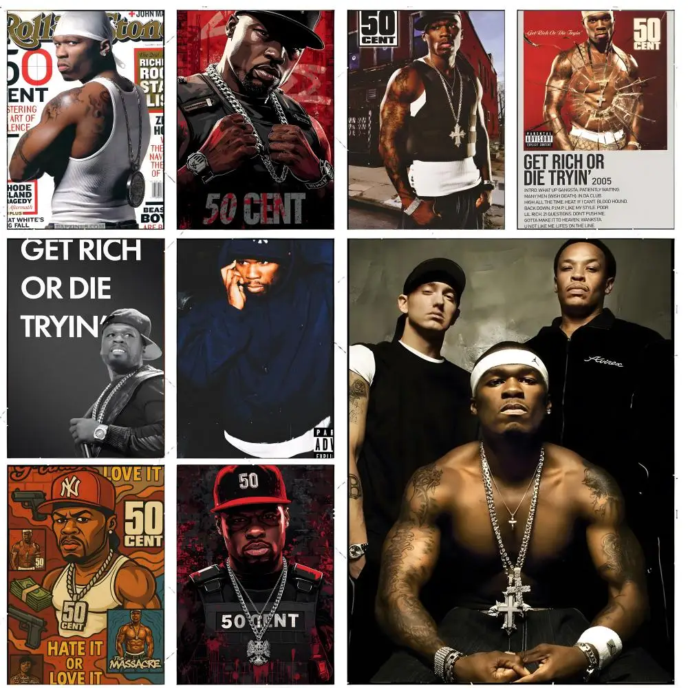 Image of Rapper 50 C-Cent Poster, Premium-Dekorationskunst und Geschenk für Haushalt, Lounge, Heimdekoration