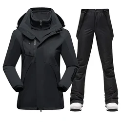 New Winter Ski Suit Women Warm Windproof Waterproof Ski Jacket Ski Pants Female Outdoor Sports Snow Coat Trousers Snowboard Wear