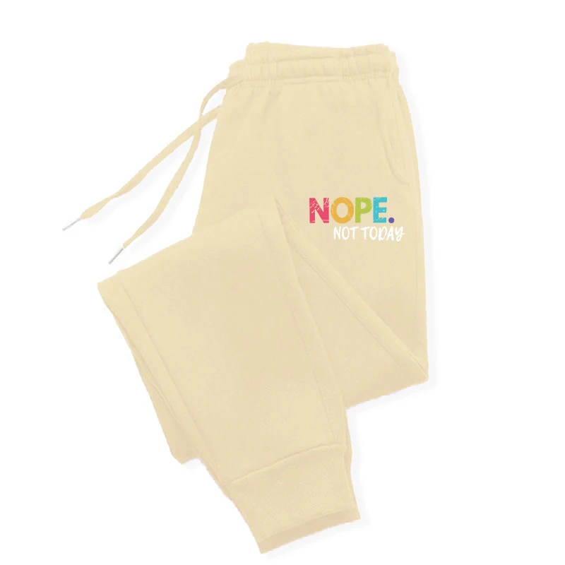 Nope Not Today-pantalones de chándal informales para hombre, pantalones versátiles, a la moda, Hip Hop, con bolsillos con cordón, cómodos, 2024