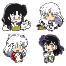 Anime Inuyasha Sango Brooch Cartoon Cute Enamel Badge Creative Couple Lapel Pin for Game Fans Cosplay Jewelry Accessories Gift