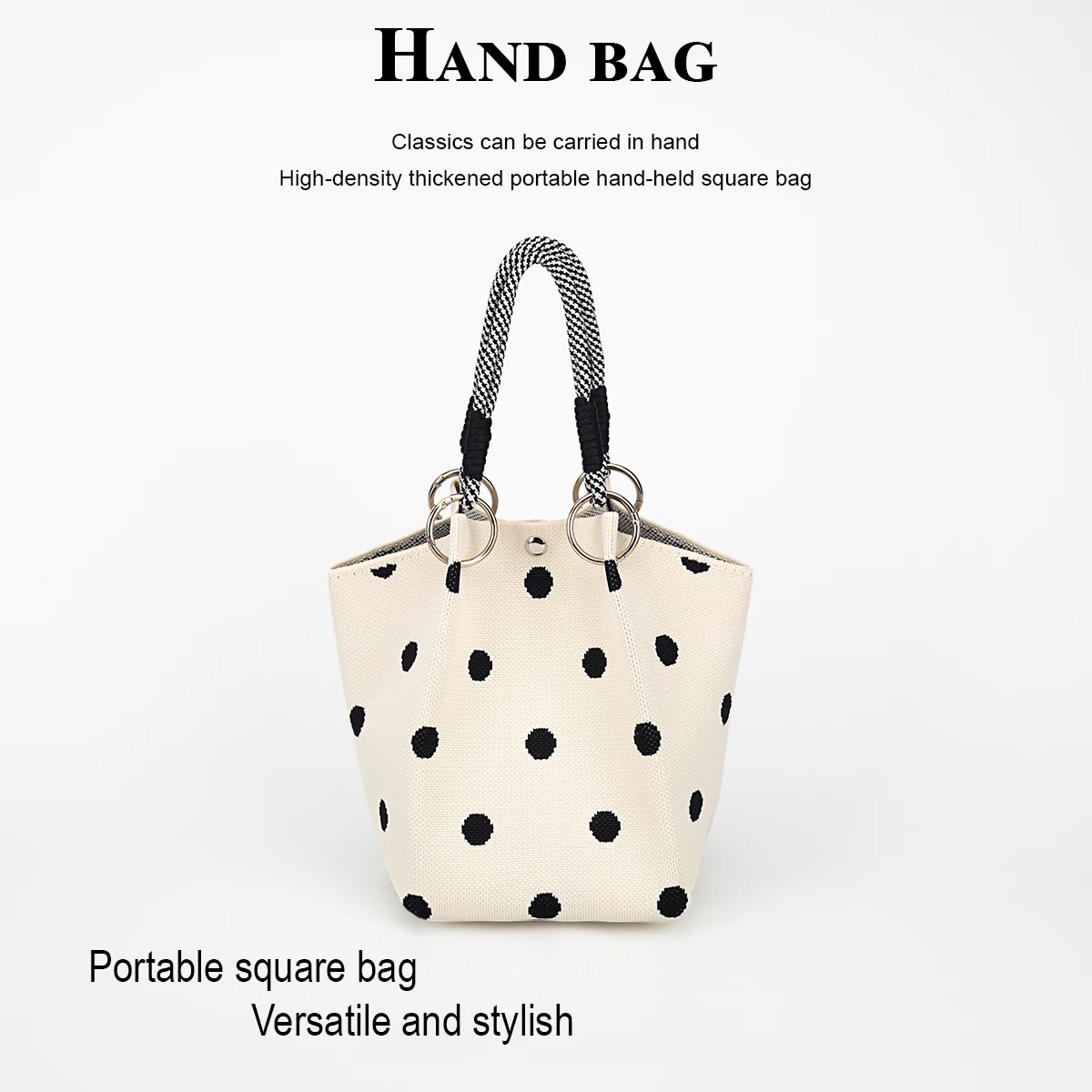 Women's Small Handbag, Cute Polka Dot Pattern Handbag, Magnetic Clasp Closure Is Secure and Reliable, Can Hold Items Such as Cell Phone, Wallet, Lipstick, Etc., Suitable for Travel, Commuting, Vacation, and Walking, Ca