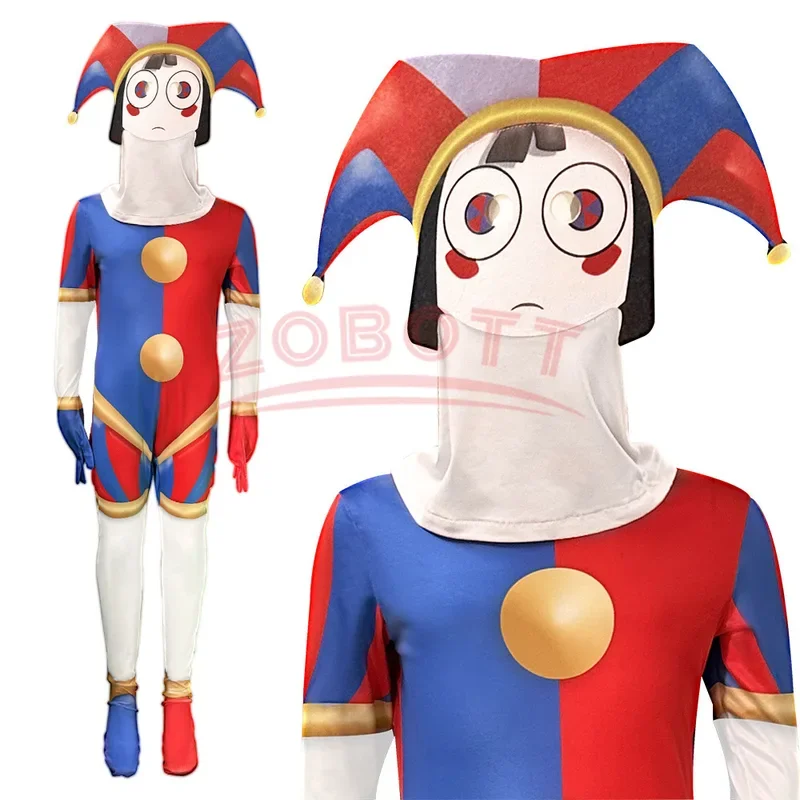 Pomni cosplay amazing digital cartoon costume/pedestal cosplay rabaza Jax Caine cosplay theater kids gifts