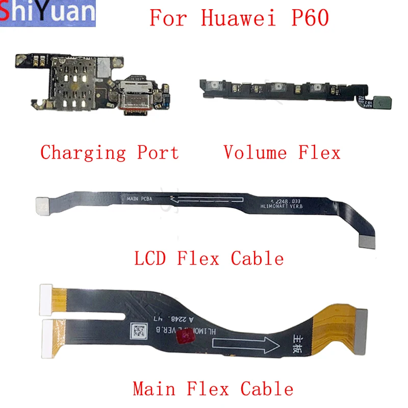 

USB Charging Port Volume Side Flex Cable For Huawei P60 LCD Mainboard Flex Cable Replacement Parts