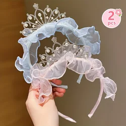 1/2PCS Sweet Crown Hair Hoop Super Fairy Little Princess Birthday Crown Headdress