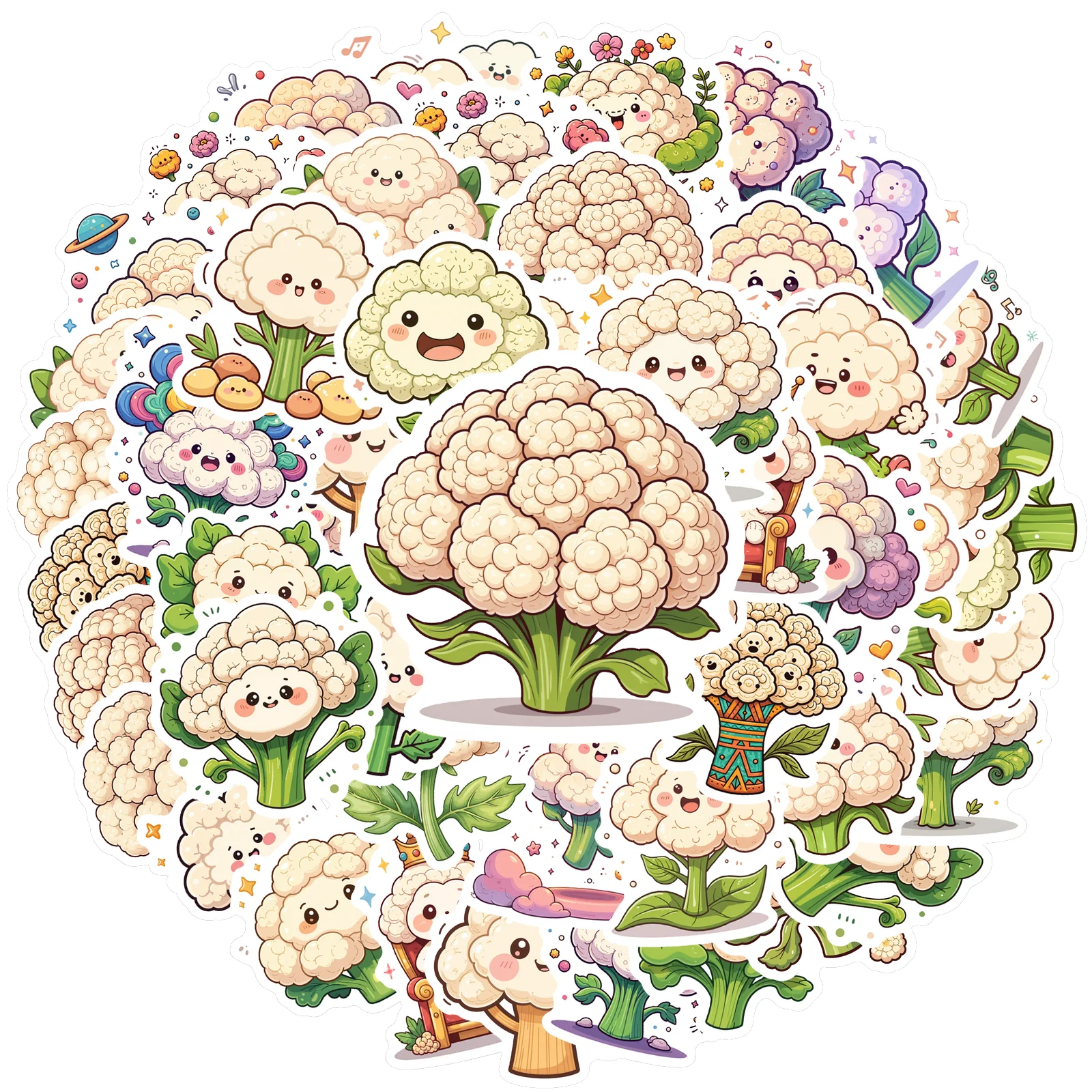 

35pcs-70pcs Playful Cute Animals Stickers Cartoon Vegetable Funny Stickers Stationery Stickers For Guitar DIY DIY Phone