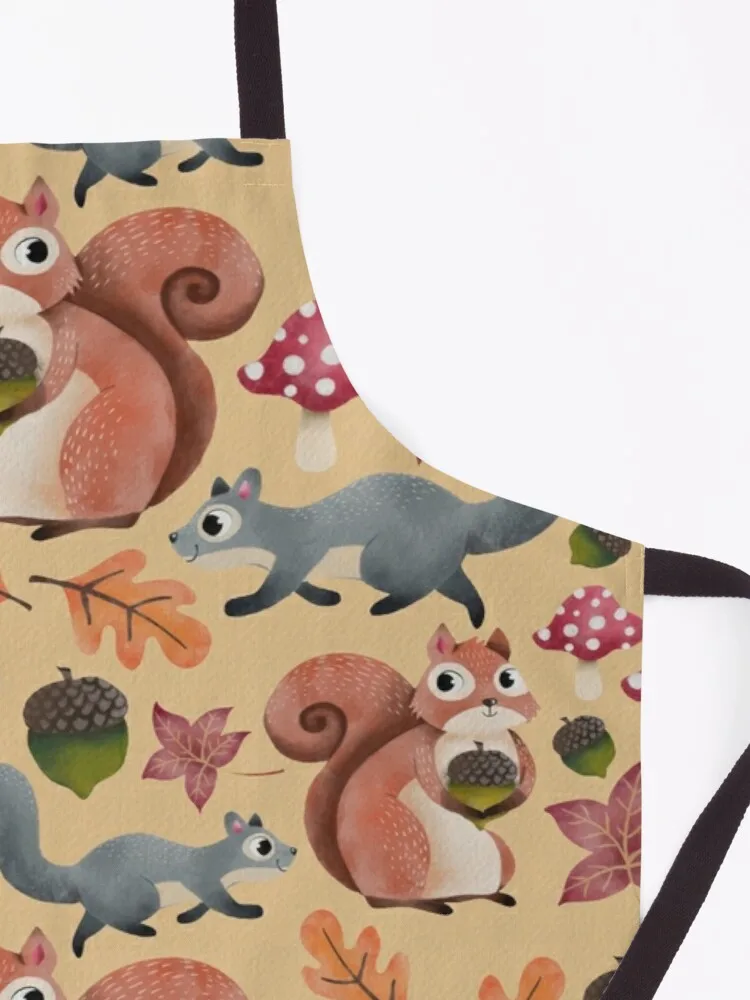 Squirrels Apron professional aesthetic apron Long apron Kitchen household items