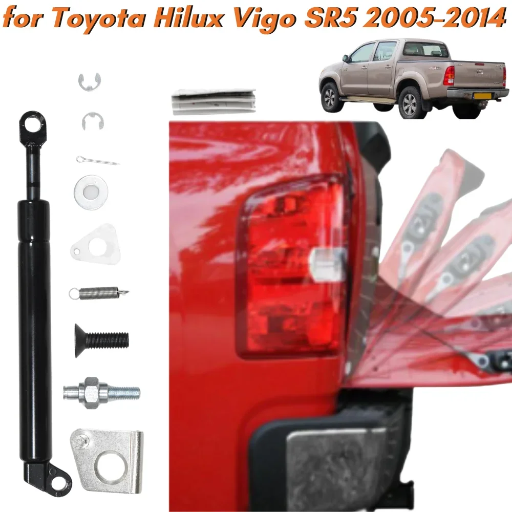 

Кол-во (1) стойка багажника для Toyota Hilux Vigo SR5 4-дверного пикапа 2005-2014 подъемник багажника заднего багажника, поддержка амортизатора газовой пружины