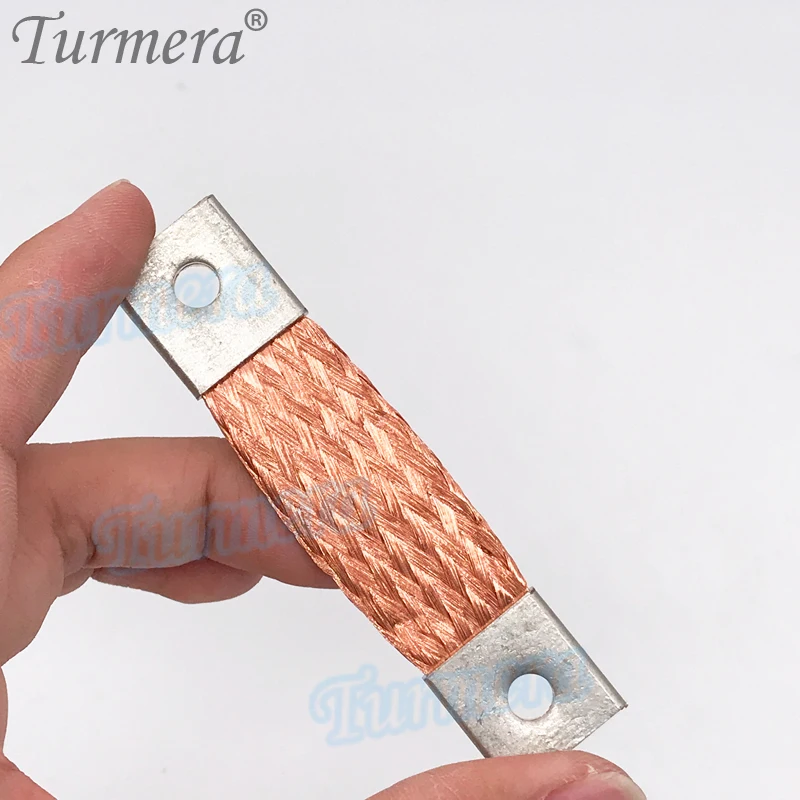 Turmera Lifepo4 배터리 버스바, 유연한 구리 커넥터, 구멍 대 구멍, 74mm, 2mm, 400A, 280Ah, 310Ah, 320Ah, Lifepo4 배터리에 사용, 12V