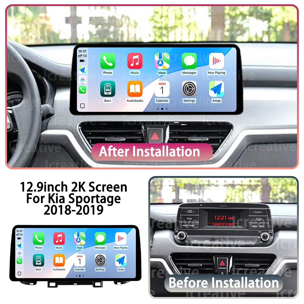 2DIN DSP Android 13 Car Radio Multimedia Player For Kia Sportage 2018 2019 Carplay Android Auto Stereo GPS Navigation 4G Wifi