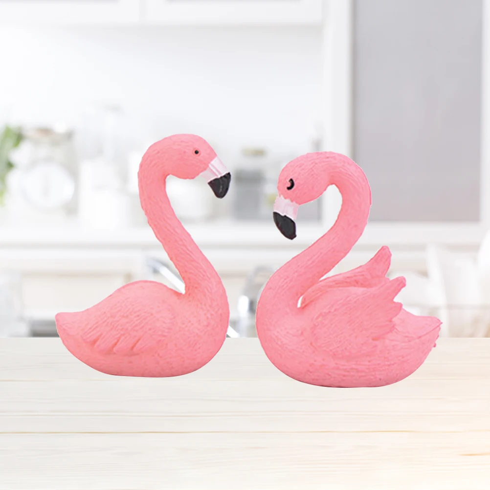

2Pcs Flamingo Miniature Garden Ornament DIY Micro Landscape Mini Adornment Accessory Succulent Fairy Garden Home Decor