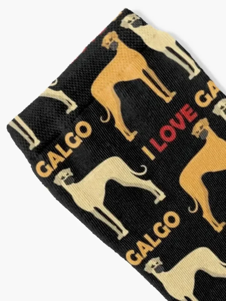 I Love Galgo Socks colored Running Children's Argentina Socks Ladies Men's