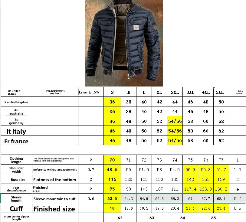 Winter Men Vintage Quilted Patchwork Warm Zipper Outdoor Jackets Puffer Jacket Luxury High Quality Parka Cotton-Padded Coat New