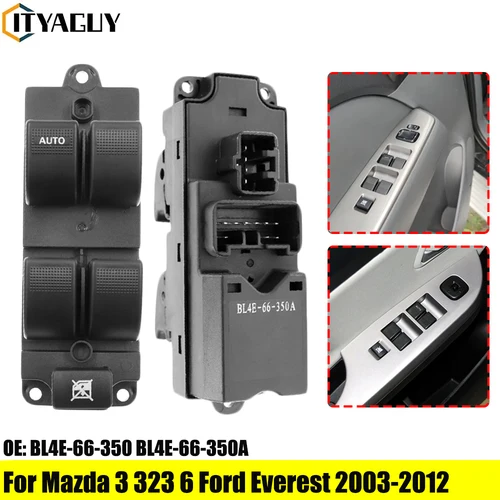 BL4E-66-350A BL4E-66-350 interruptor de ventana eléctrica delantera izquierda botón regulador de Control para Mazda 3 6 Ford Everest 2003-2012