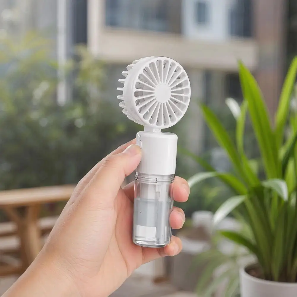 

Handheld Mister Fan 4 Speed Rechargeable Personal Mist Fan, Small Cooling Fan with Water Spray for Travel Home Office