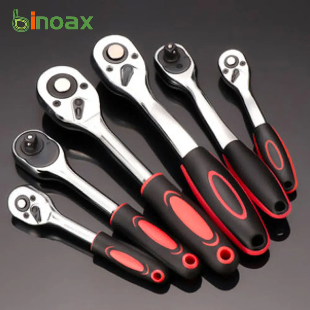 

Binoax 24/72 Universal Teeth Drive Swivel Socket Ratchet Wrench 1/4" 3/8" 1/2" Torque Wrench Quick Release Wide Used Hand Tools