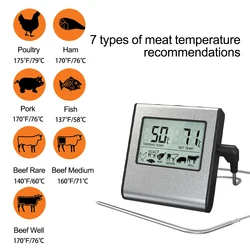 Digital Chef Thermometer Pastry Cooking Grill Thermometer for Oven °C/°F Conversion LCD Display Kitchen Meat BBQ Thermometer