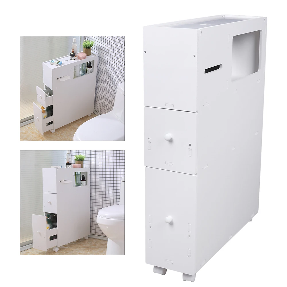 

Toilet Side Cabinet Narrow Cabinet Side Toilet Receive Arrange Ark Bathroom Movable Floor-To-Ceiling Low Cabinet